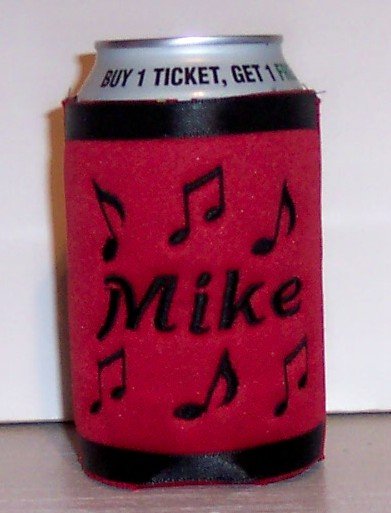 Personalized Koozie Can soda Cover Wrap -Music Design