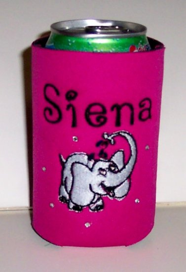 PERSONALIZED KOOZIE CAN COVER - ELEPHANT