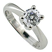 18K White Gold Diamond Solitaire Ring - You Save $8,134.16