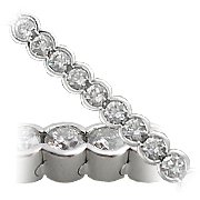 18K White Gold Tennis Bracelet - You Save $22,570.50