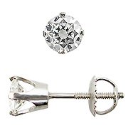 14K White Gold Diamond Stud Earrings - You Save $2,372.12