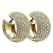 18K Yellow Gold Diamond Hoop Earrings - You Save $15,203.08