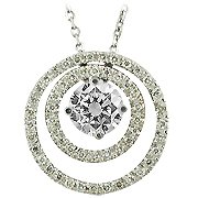 14K White Gold Diamond Drop Pendant - You Save $4,289.20