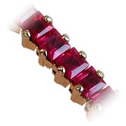 18K Yellow Gold Ruby Tennis Bracelet - You Save $23,373.01