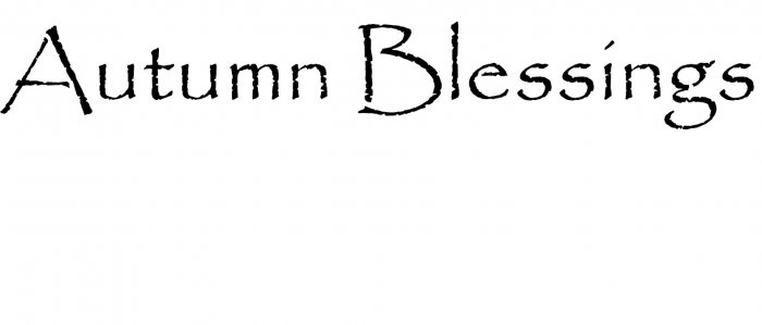 Sign Stencil Autumn Blessings