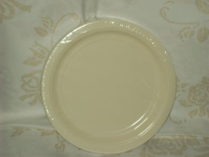 9" paper plate, ivory, 20ct, party dimensions, solids