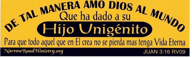 FOR GOD SO LOVED THE WORLD (SPANISH) Bumper Sticker