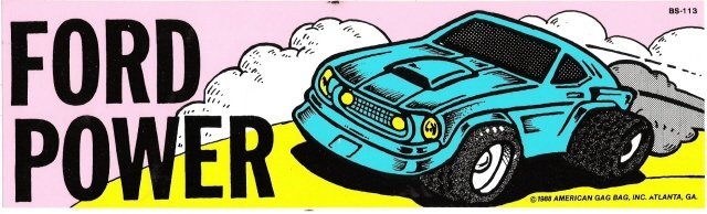 FORD POWER Bumper Sticker