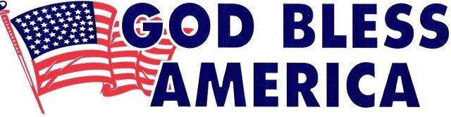 GOD BLESS AMERICA Bumper Sticker