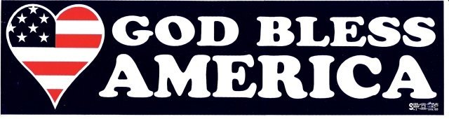 GOD BLESS AMERICA Bumper Sticker