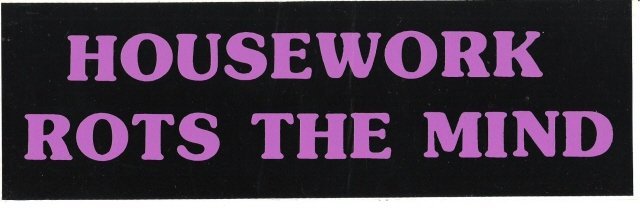 HOUSEWORK ROTS THE MIND Bumper Sticker
