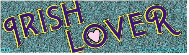 IRISH LOVER Bumper Sticker