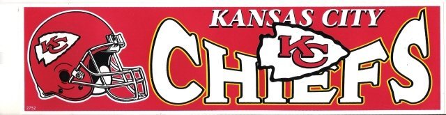 KANSAS CITY CHIEFS Bumper Sticker
