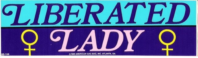 LIBERATED LADY Bumper Sticker