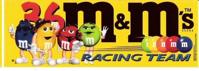 m&m's RACING TEAM #36 Bumper Sticker