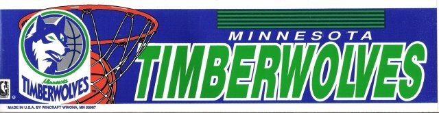 MINNESOTA TIMBERWOLVES Bumper Sticker