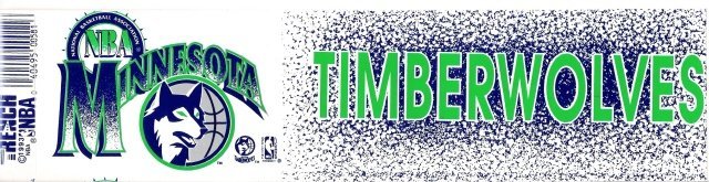 MINNESOTA TIMBERWOLVES Bumper Sticker