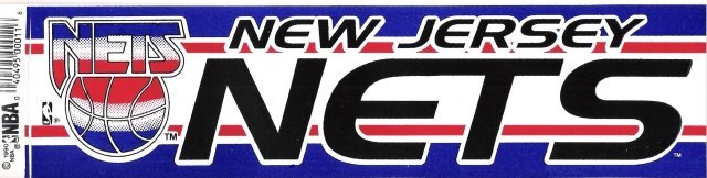 NEW JERSEY NETS Bumper Sticker