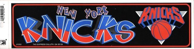 NEW YORK KNICKS Bumper Sticker
