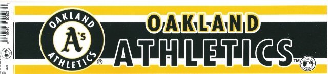 OAKLAND ATHLETICS Bumper Sticker