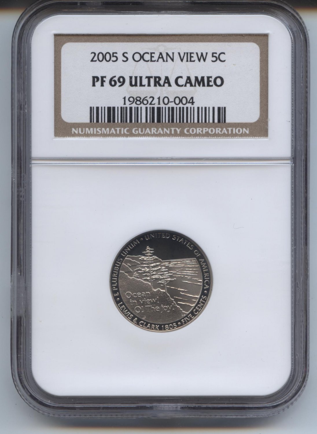 2005 proof 69 ultra cameo ocean view jefferson nickel