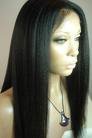 18" Silky Straight, Full Lace Wig 100% Indian Remy, #1B (off black)