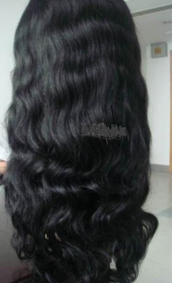 Full Lace Wig.....16" 100% Indian Remy Body Wave, #1b(Off Black)
