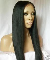 14 Inch Full Lace Wig Silky Straight, #1B