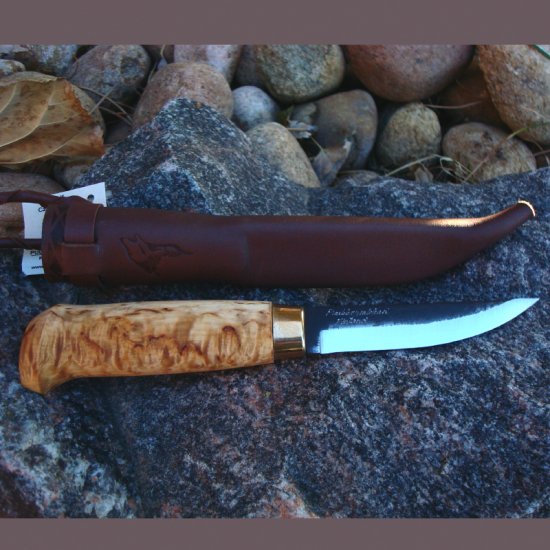 Wolf Carving Puukko Knife