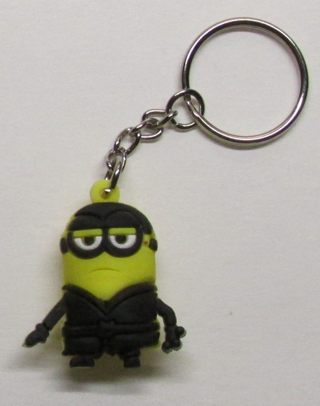 KEVIN the MINION Despicable Me Silicone Rubber KEY CHAIN Ring Keychain NEW