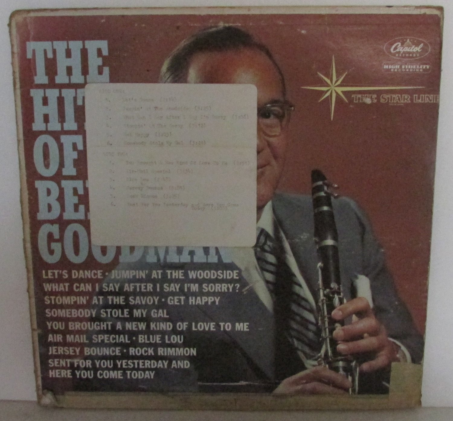 The Hits of BENNY GOODMAN LP Record Vinal ALBUM T1514