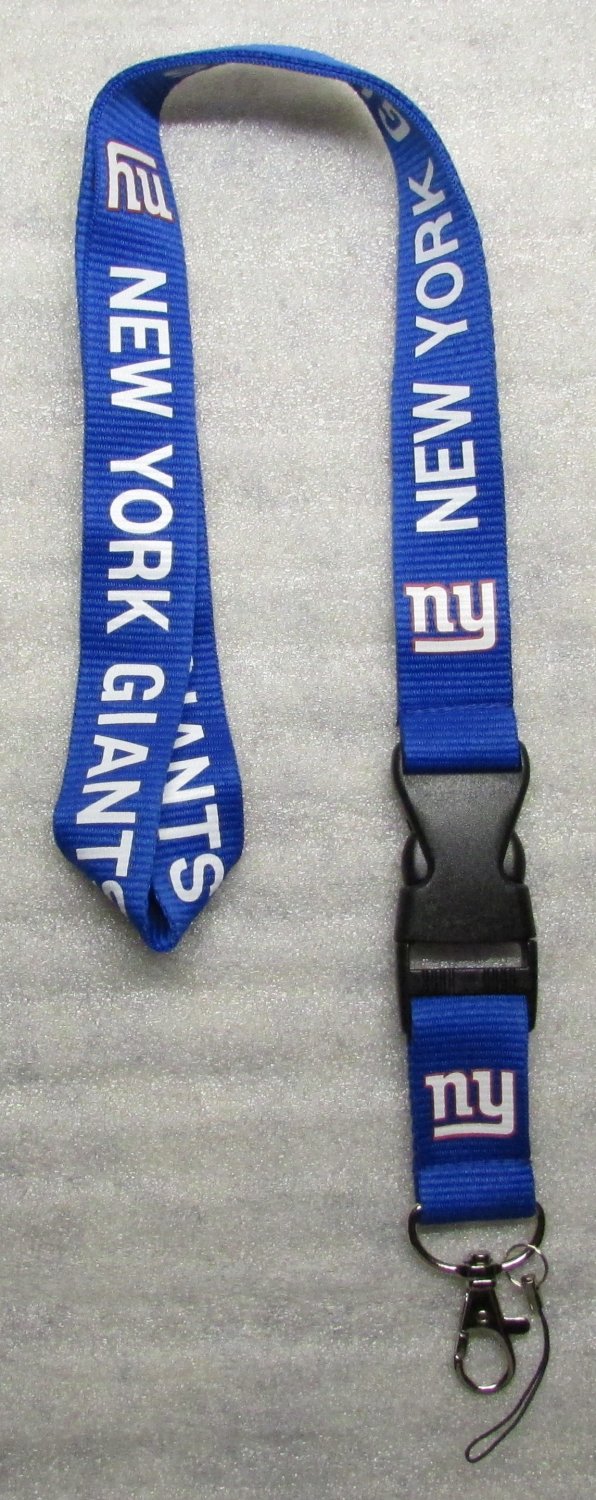 NFL New York Giants Breakaway Disconnect Football LANYARD ID Key Holder NEW