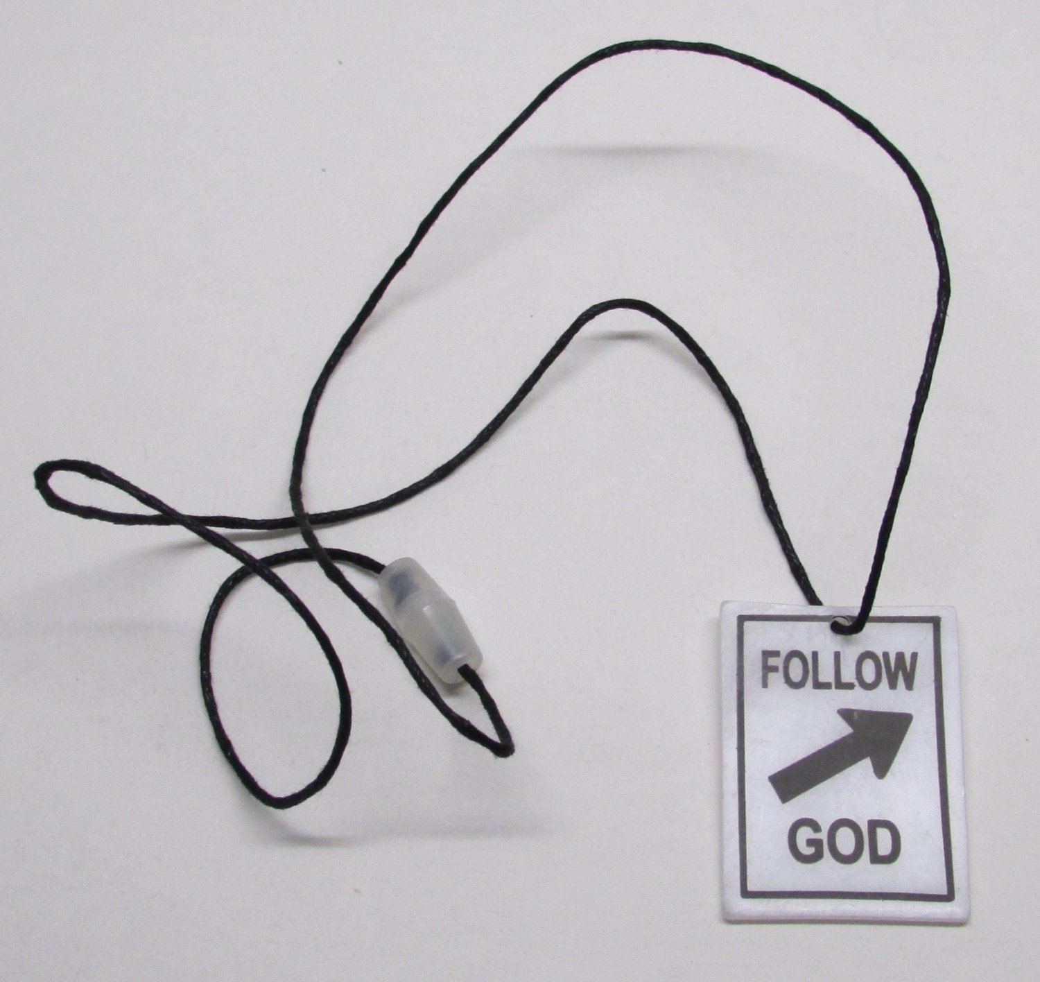 FOLLOW GOD Street Sign Unlatchable NECKLACE NEW