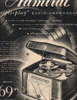 Magazine AD Admiral Radio Phonograph