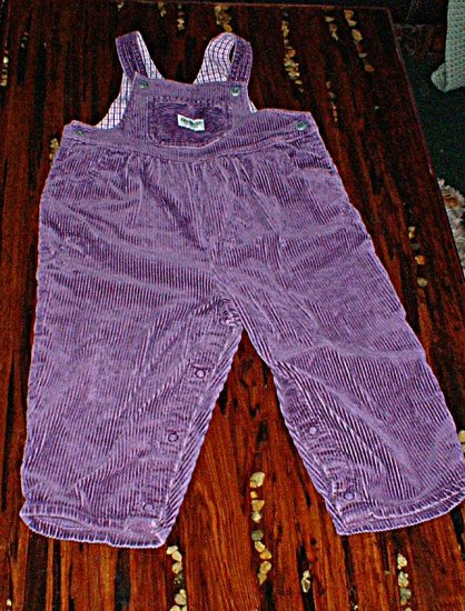 Oshkosh 24mth Purple Wide Leg Cord Overalls