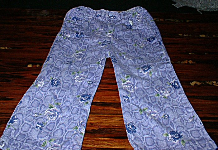 The Childrens Place 24mth Purple Snake Print and Roses pants