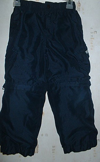 Size 4 5 Navy Blue Lined Cargo Style Zip-off Pants