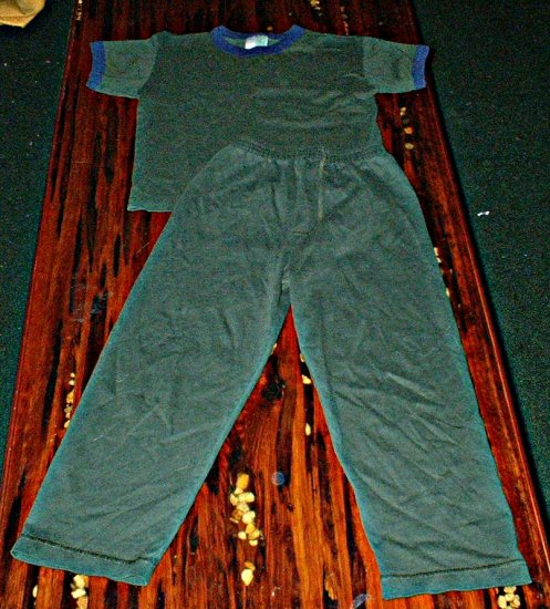 Boys Green Shirt and Pants Set Size 5T GUC