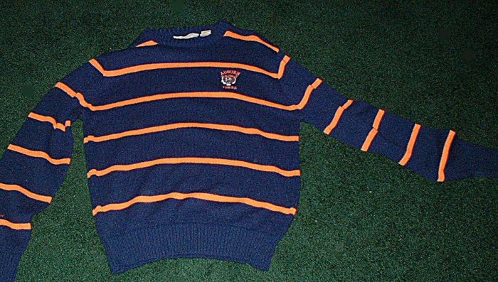 Size Large Auburn Tigers Striped Sweater LIKE NEW