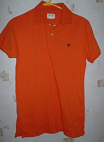 Guys American Eagle Orange Polo Shirt Size XS Extra Small