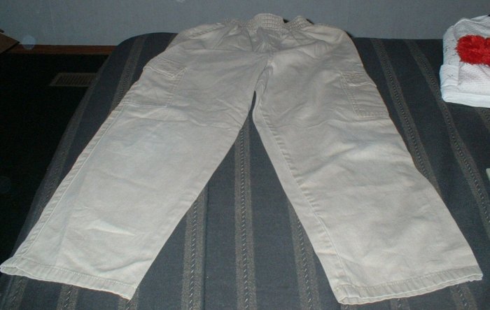 Boys Size 7 Cargo Khaki Pants VGUC