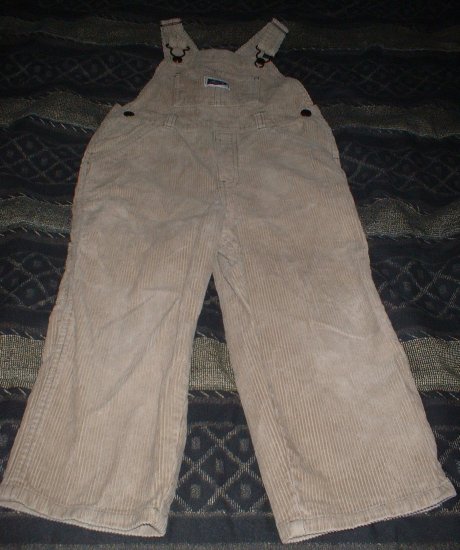 Old Navy Khaki Corduroy Overalls 4T