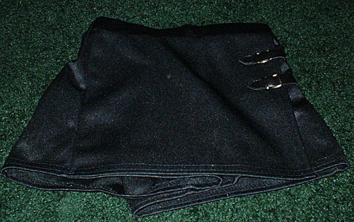 Girls Black Skort with Silver Buckles 3T