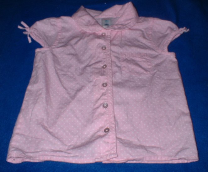 Girls 4T Pink Polkadot Summer Top