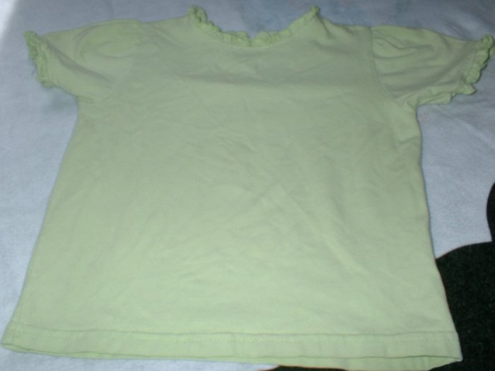 Girls Green Spring Summer Keyhole Top 3T