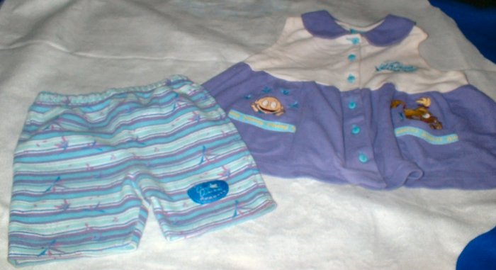 Girls 3T Swing Top and Bike Shorts