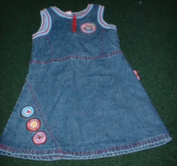 Girls Strawberry Shortcake Denim Dress Size 4