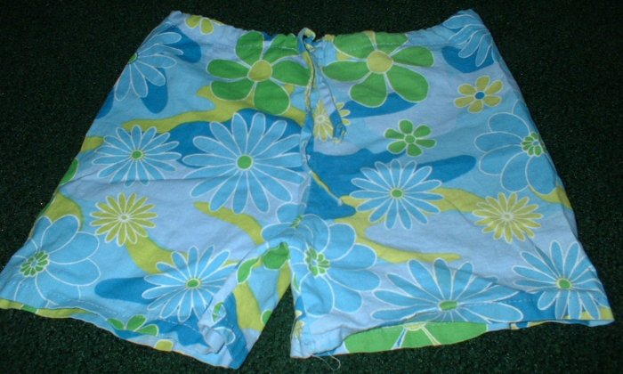 Girls Bright Summer Flowered Shorts 4 5
