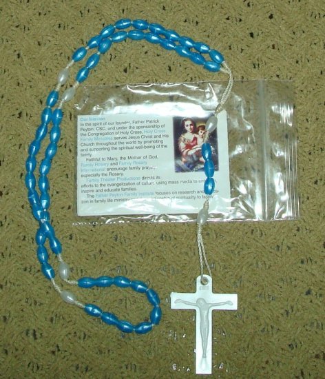 NIP Cerulean & Pearl Rosary Free Shipping