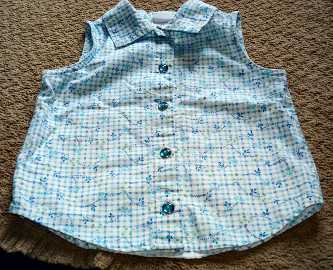 Girls Sleeveless Collared Summer Top 3T
